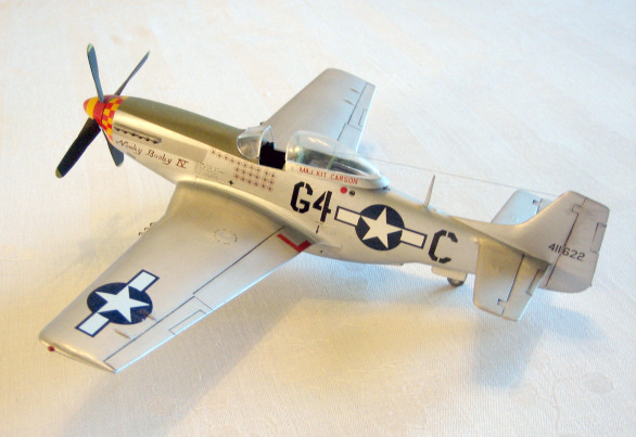 P-51D piloted by Maj. Leonard "Kit" Carson,  357th FG, 8th AF.   Leiston, England, 1945. (1/48 Monogram)
