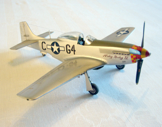 P-51D piloted by Maj. Leonard "Kit" Carson,  357th FG, 8th AF.   Leiston, England, 1945. (1/48 Monogram)
