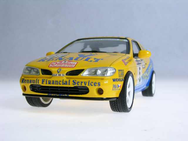 Grand Bretagne Renault Rally Coupe (1/24 Fujimi)
It's built OOB (out of the box) and I used  Tamiya spray cans, Chrome Yellow and Bright Blue. Scale is 1/24. Actually had fun building this "thing." It was my white elephant gift from last year's Christmas party.
