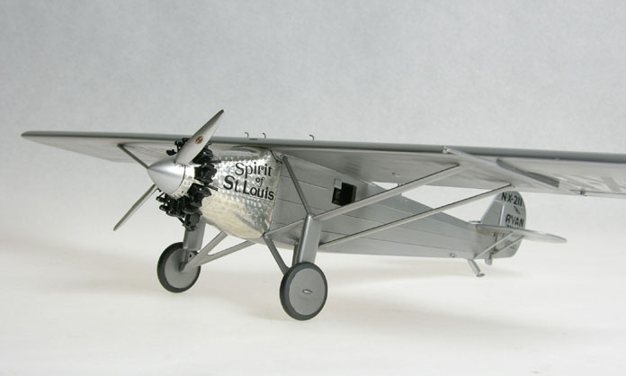 Spirit of St. Louis (Revell 1/48) w/ Bare-Metal Foil cowling with hand applied turnings
